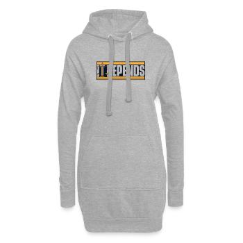 Ça dépend Conseiller juridique Procureur général Avocat - Sweat-shirt à capuche long Femme - gris chiné - Devant