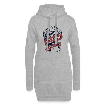 épingle il y a fait que les techniques d’exercice bras - Sweat-shirt à capuche long Femme - gris chiné - Devant