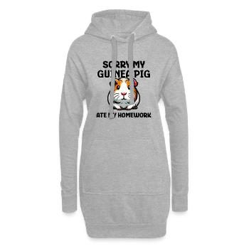 Sorry My Guinea Pig Ate My Homework - Hoodie-Kleid - Grau meliert - Vorne