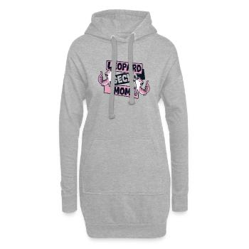 Leopard Gecko Mama Schopfeidechse Gekkota Leopard - Hoodie-Kleid - Grau meliert - Vorne