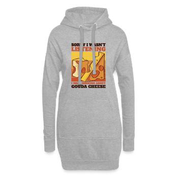 Je pensais à Gouda Cheese Maker Queso Gouda - Sweat-shirt à capuche long Femme - gris chiné - Devant
