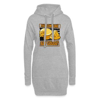 Quelqu’un a-t-il dit Gouda fromager Queso - Sweat-shirt à capuche long Femme - gris chiné - Devant