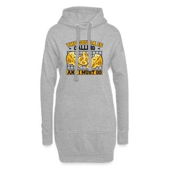 Gouda appelle et je dois aller faire Queso Gouda - Sweat-shirt à capuche long Femme - gris chiné - Devant