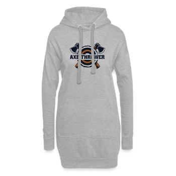 Axe Thrower Jeu de lancer de hache Hache Competition Axe - Sweat-shirt à capuche long Femme - gris chiné - Devant