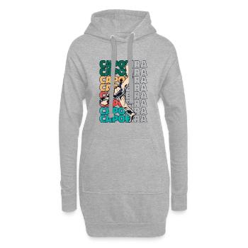 Retro Capoeira Text Ginga Capoeirista Tanz - Hoodie-Kleid - Grau meliert - Vorne