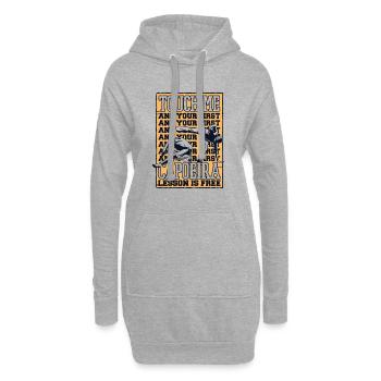 Touch Me et votre première leçon de capoeira est gratuite - Sweat-shirt à capuche long Femme - gris chiné - Devant