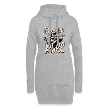 Macaco ist, wie ich Capoeirista Ginga tanze - Hoodie-Kleid - Grau meliert - Vorne