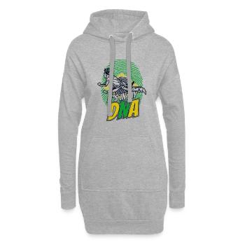 Es ist in meiner DNA Ginga Capoeirista Tanz - Hoodie-Kleid - Grau meliert - Vorne