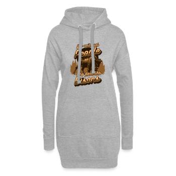 Ich kann Leuten nicht trauen, die Buffalo Bovinae nicht mögen - Hoodie-Kleid - Grau meliert - Vorne