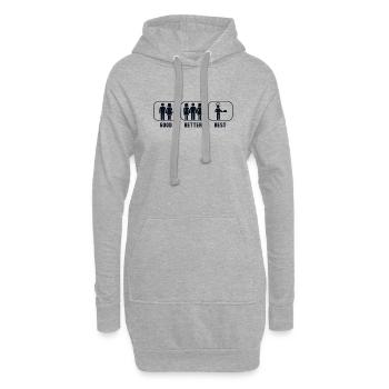 Bon Meilleur Amateur de Machine à Pain De Cuisson Du Pain - Sweat-shirt à capuche long Femme - gris chiné - Devant