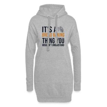 C’est un truc de cuisson du pain Pain d’amoureux de la pâte à pain - Sweat-shirt à capuche long Femme - gris chiné - Devant