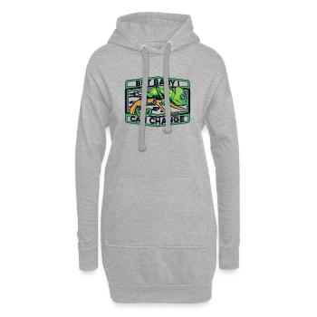 Mais bébé, je peux changer l’amant de la panthère voilée - Sweat-shirt à capuche long Femme - gris chiné - Devant