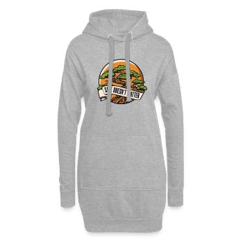 Die Größe spielt keine Rolle – Indoor-Bonsai-Bonsai-Töpfe - Hoodie-Kleid - Grau meliert - Vorne