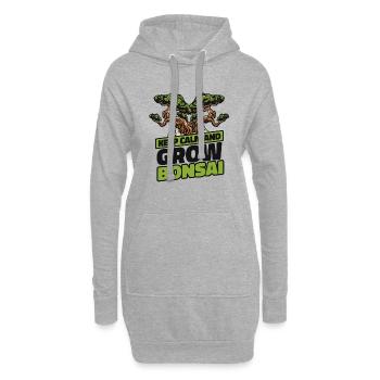Restez calme et cultivez des pots de bonsaï Penjing - Sweat-shirt à capuche long Femme - gris chiné - Devant
