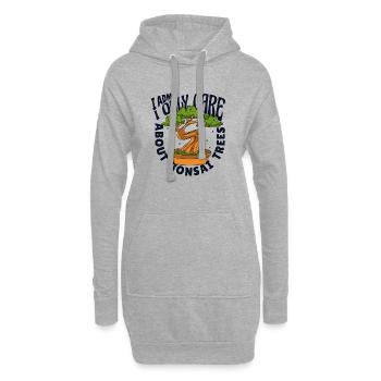 Je ne me soucie que des bonsaïs Penjing Indoor - Sweat-shirt à capuche long Femme - gris chiné - Devant
