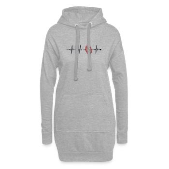 Criminalistique Sciences du rythme cardiaque Psychologie Criminalistique - Sweat-shirt à capuche long Femme - gris chiné - Devant