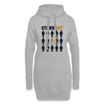 Stand Out Boards Sitzsack Spiel Professionell - Hoodie-Kleid - Grau meliert - Vorne