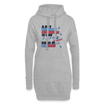 Ein Tag ohne Cornhole ist wie ein Sitzsack für Bretter - Hoodie-Kleid - Grau meliert - Vorne