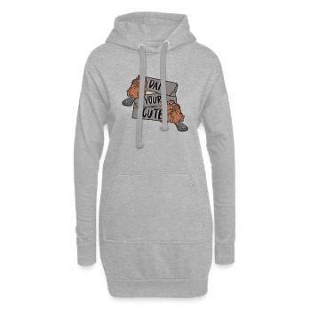 Dam You're Cute Castor Canadensis Nordamerika - Hoodie-Kleid - Grau meliert - Vorne