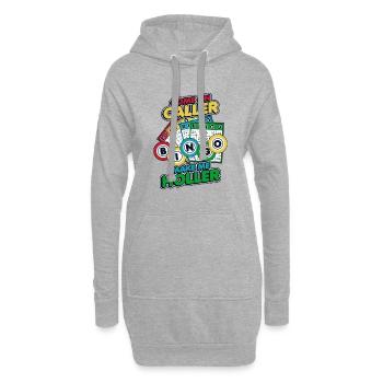 Allez Caller Appelez-moi Crier Caller Daubers Bingo - Sweat-shirt à capuche long Femme - gris chiné - Devant