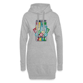Pull My Balls And Make Me Yell Daubers - Hoodie Dress - heather grey - Front
