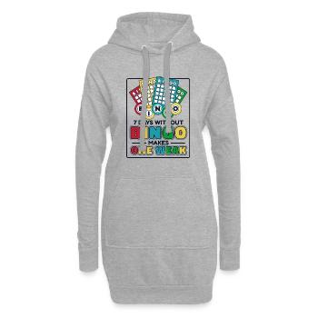 7 Tage ohne Bingo machen einen schwachen Anrufer - Hoodie-Kleid - Grau meliert - Vorne