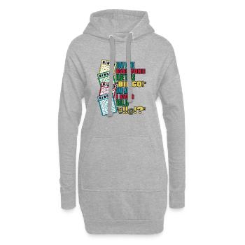 Wie kommt es, dass alle anderen Bingo Daubers Anrufer schreien? - Hoodie-Kleid - Grau meliert - Vorne