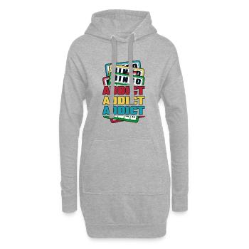 Bingo Addict Caller Daubers Bingo Professionnel - Sweat-shirt à capuche long Femme - gris chiné - Devant
