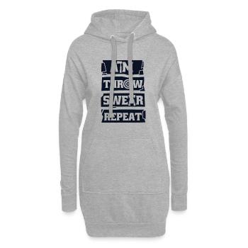 Objectif lancer jurer répéter hache jeu de lancer hache - Sweat-shirt à capuche long Femme - gris chiné - Devant