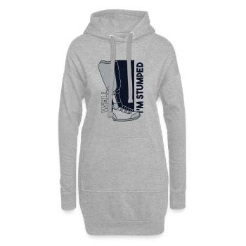 Eh bien, je suis perplexe Prothèse pied utilisateur jambe - Sweat-shirt à capuche long Femme - gris chiné - Devant