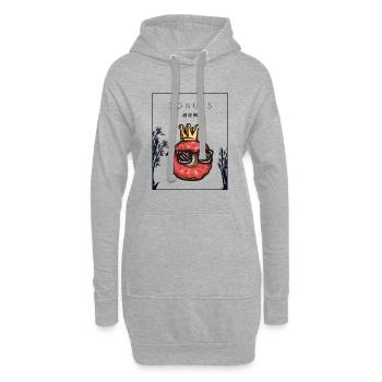 Donuts Chinesischer Hanzi Donut-Maker Glasierter Liebhaber - Hoodie-Kleid - Grau meliert - Vorne