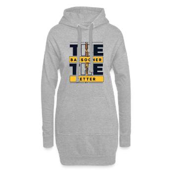 Der Fagott Die bessere Aerophon-Musik - Hoodie-Kleid - Grau meliert - Vorne