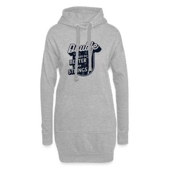 Double Reeds eignen sich besser als Strings Music Player - Hoodie-Kleid - Grau meliert - Vorne
