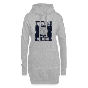 Ich schicke dir Home Game Prisonball Teamplayer - Hoodie-Kleid - Grau meliert - Vorne