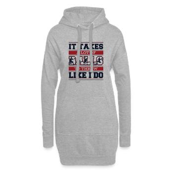 Es braucht viele Bälle Prisonball Teamspiel - Hoodie-Kleid - Grau meliert - Vorne