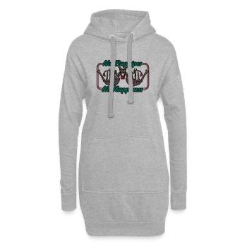 Kein Dudelsack Kein Glück Blasrohr Großes Hochland - Hoodie-Kleid - Grau meliert - Vorne
