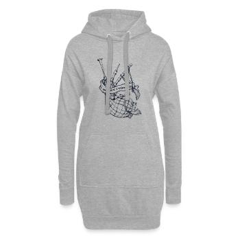 Désolé, j’ai pris des leçons de cornemuse Blowpipe Player - Sweat-shirt à capuche long Femme - gris chiné - Devant