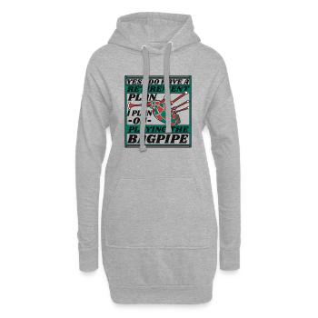 Ich habe einen Altersvorsorgeplan Blasrohr Großartig - Hoodie-Kleid - Grau meliert - Vorne