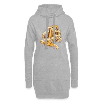 Euphoniste Euphoniumiste Instrumentiste Euphonium - Sweat-shirt à capuche long Femme - gris chiné - Devant