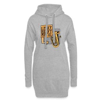 Je joue du heavy metal Euphoniste Euphoniste Joueur - Sweat-shirt à capuche long Femme - gris chiné - Devant
