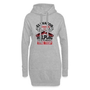 Vous aider à atteindre l’ascenseur de l’inspecteur supérieur - Sweat-shirt à capuche long Femme - gris chiné - Devant