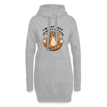 Ich bin wirklich so langsam Pilosa Folivora - Hoodie-Kleid - Grau meliert - Vorne