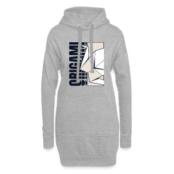 Falten Eule Papierkranich Meister Origami - Hoodie-Kleid - Grau meliert - Vorne