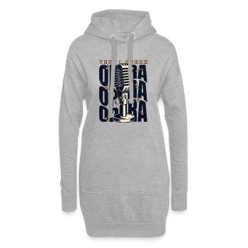 Je parle Opéra Opéra Chanteur Ténor Chanteur - Sweat-shirt à capuche long Femme - gris chiné - Devant