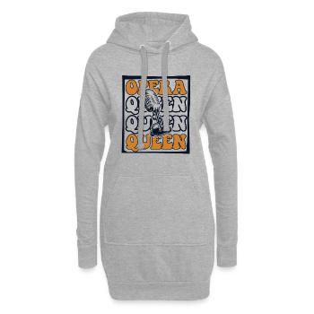 Reine de l’opéra Opéra Ténor Chanteur Chanteur - Sweat-shirt à capuche long Femme - gris chiné - Devant