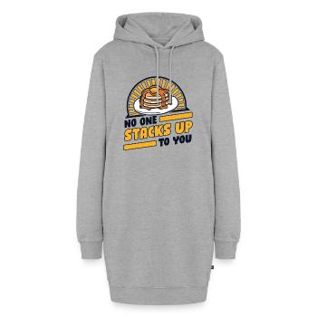Personne ne s’empile jusqu’à vous Recettes Griddlecake - Sweat-shirt à capuche long Femme - gris chiné - Devant