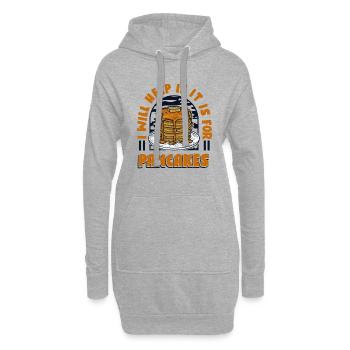 Aidera si c’est pour l’amateur de recettes de crêpes - Sweat-shirt à capuche long Femme - gris chiné - Devant
