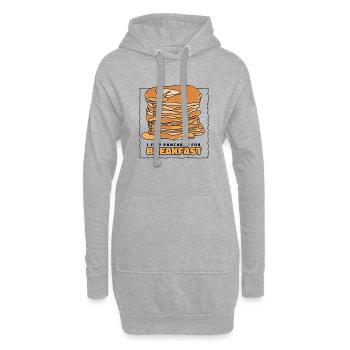 Je retourne les crêpes pour les recettes de petit-déjeuner Flapjack - Sweat-shirt à capuche long Femme - gris chiné - Devant