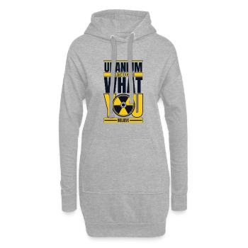 L’uranium ne se soucie pas de ce que vous croyez nucléaire - Sweat-shirt à capuche long Femme - gris chiné - Devant