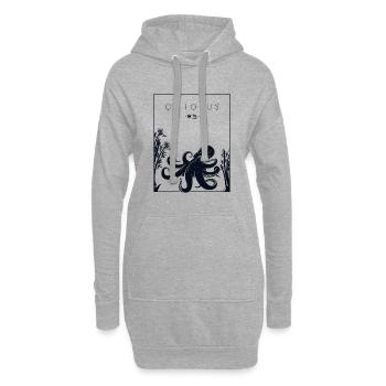 Pieuvre Chinois Hanzi Cephalopoda Octopodes - Sweat-shirt à capuche long Femme - gris chiné - Devant